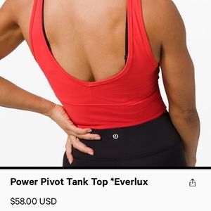 Lululemon Power Pivot Tank - Pink Punch
